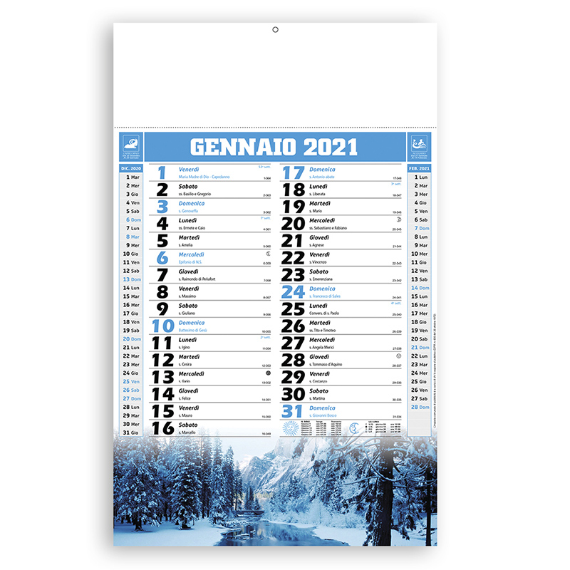 Calendario Quattro Stagioni 2021